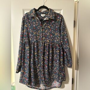 Long sleeve baby doll dress